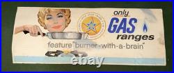 Vintage Natural Gas Advertisement Signs Lot of 2