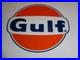 Vintage New Old Stock Good Gulf Gasoline Porcelain Metal Oil Advertising Sign