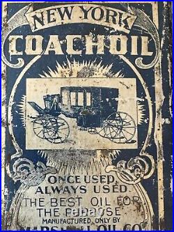 Vintage New York Coach Oil Tin Rare Tin