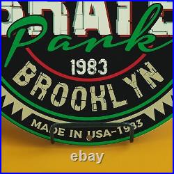 Vintage New York Skate Since1982 Porcelain Gas Service Station Pump Sign