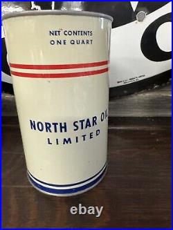 Vintage North Star Motor Oil Can Imperial Quart William Penn