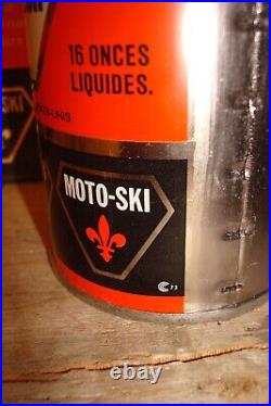 Vintage Nos 1973 Moto Ski Snowmobile Oil Can Unused Original Motoski