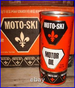 Vintage Nos 1973 Moto Ski Snowmobile Oil Can Unused Original Motoski