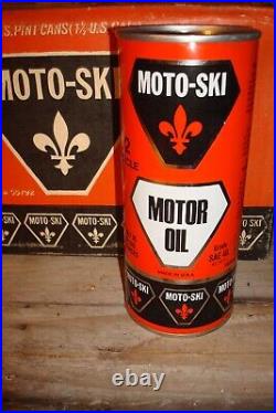 Vintage Nos 1973 Moto Ski Snowmobile Oil Can Unused Original Motoski