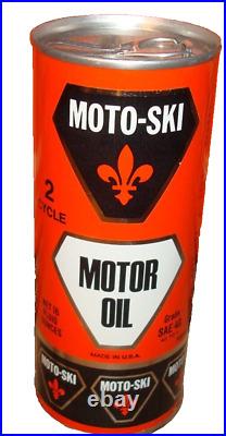 Vintage Nos 1973 Moto Ski Snowmobile Oil Can Unused Original Motoski