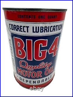 Vintage Oil Can Correct Lubrication 4 Star Minty Full Quart