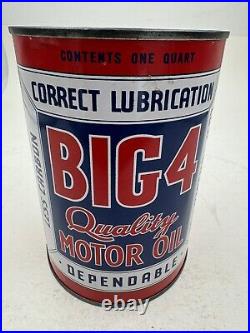 Vintage Oil Can Correct Lubrication 4 Star Minty Full Quart