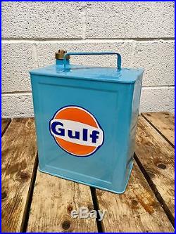 Vintage Oil Can, Gulf, Man Cave, Games Room, 1900s, shop display