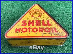 Vintage Oil Can Rare! Never Open! Shell Oil Triangular Can