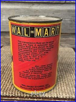 Vintage Oil Can Wal-Mart ATF 1 U. S. Quart Nos Cardboard Can