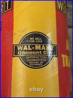 Vintage Oil Can Wal-Mart ATF 1 U. S. Quart Nos Cardboard Can