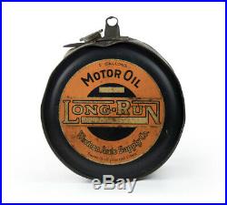 Vintage Oil Cans Large 5 Gallon Long Run Motor Oil Rocker Can Automobilia