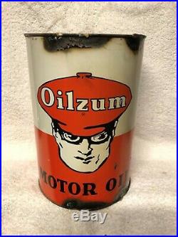 Vintage Oilzum Motor Oil Tin 5 Quart Can