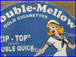 Vintage Old Gold Cigarettes Porcelain Sign Pin Up Gas Station Oil Camel Marlboro