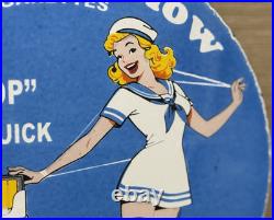 Vintage Old Gold Cigarettes Porcelain Sign Pin Up Gas Station Oil Camel Marlboro