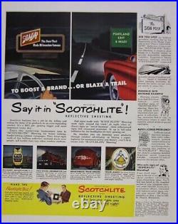 Vintage Old Pure Oil Gas Sign Road Metal Billboard Scotchlite Reflective 1950's