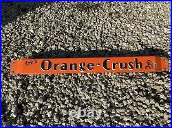 Vintage Orange Crush Porcelain Sign Door Push Bar 32 Soda Pop Oil Gas Station