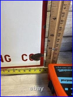 Vintage Orig. Humble Oil & Refining Co Danger Low Pressure Line Porcelain Sign
