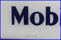 Vintage Orig. Mobil Gas Mobilgas Pump Advertising Oil Glass Sign, Framed -19.25