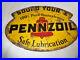 Vintage Original 1947 Pennzoil Oil Safe Lubrication Advertising Sign