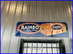 Vintage Original Clean Rainbo Bread Metal Advertising Sign GAS OIL SODA COLA