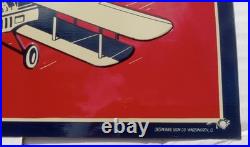 Vintage Original Desperate Sign Co Aeroline Oil The Indian Oil Products Cleve Oh