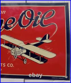 Vintage Original Desperate Sign Co Aeroline Oil The Indian Oil Products Cleve Oh