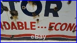 Vintage Original Extra Large 60x35 SOHIO Porcelain Motor Oil Sign Advertising