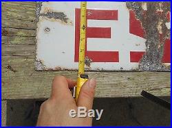 Vintage Original HUDSON ESSEX 2-SIDED DSP PORCELAIN ADVERTISING GAS OIL SIGN