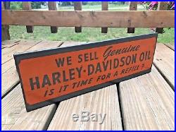 Vintage Original Harley-Davidson Dealer Oil Counter Catalog Display Sign