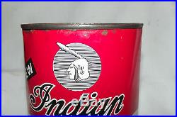 Vintage Original Indian Premium Oil Can, Full, Nice, 1 Quart