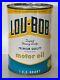 Vintage Original LOU-BOB Super Heavy Duty Motor Oil 1 Quart Metal Can FULL