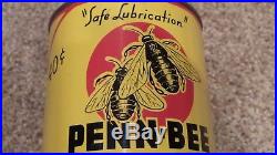 Vintage Original MINT Penn-Bee Motor Oil Can Bee Graphic FULL NOS NICE ONE