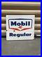 Vintage Original Mobil Oil Co. MOBIL Regular Gas Porcelain Gas Pump Plate Sign