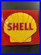 Vintage Original Plastic Shell Oil Clamshell Vacuum Form Gas Pump Plate Sign