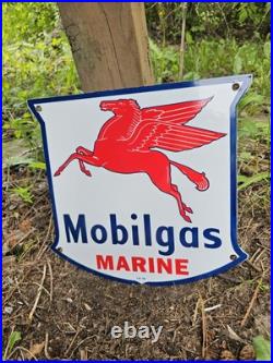 Vintage Original Porcelain Mobilgas Marine Pegasus Gas Pump Plate Sign I. R. 56 Vintage Original Porcelain Mobilgas Marine Pegasus Gas Pump Plate Sign I. R. 56