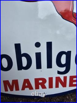 Vintage Original Porcelain Mobilgas Marine Pegasus Gas Pump Plate Sign I. R. 56 Vintage Original Porcelain Mobilgas Marine Pegasus Gas Pump Plate Sign I. R. 56