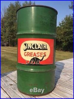 Vintage Original Sinclair Oil Gas Co Barrel Old Advertising Sign 26 1/2 X14 1/2