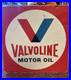 Vintage Original Valvoline Motor Oil Metal Sign 30x30 2-Sided Gas Station Curb