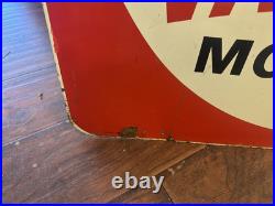 Vintage Original Valvoline Motor Oil Metal Sign 30x30 2-Sided Gas Station Curb