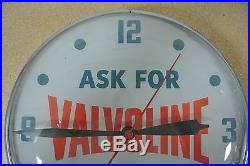 Vintage Original Valvoline Motor Oil Pam Clock No Reserve