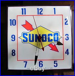 Vintage PAM Clock Style Sunoco Gas & Oil Advertising Clock New (See Description)