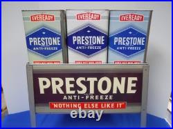 Vintage PRESTONE ANTI-FREEZE Sign/Display Table Gas/Service Station Shop/Store