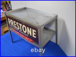 Vintage PRESTONE ANTI-FREEZE Sign/Display Table Gas/Service Station Shop/Store