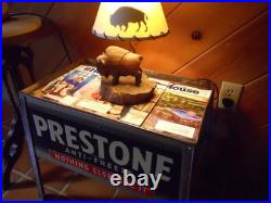 Vintage PRESTONE ANTI-FREEZE Sign/Display Table Gas/Service Station Shop/Store