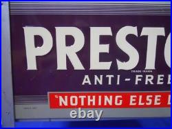 Vintage PRESTONE ANTI-FREEZE Sign/Display Table Gas/Service Station Shop/Store