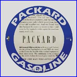 Vintage Packard Gasoline 1972 Oil Porcelain Gas Pump Sign