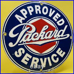Vintage Packard Porcelain Dealership Sign Approved Service Station Gasoline Oil