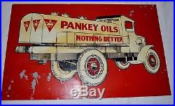 Vintage Pankey Oils Metal Sign 22 X 13 3/4 Inches Rare Find