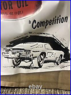 Vintage Penn Drake Oil Can Window Decal Sign 1960's PRX Racing Mustang Dodge